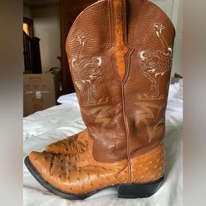 Ostrich Leather Boots 9.5